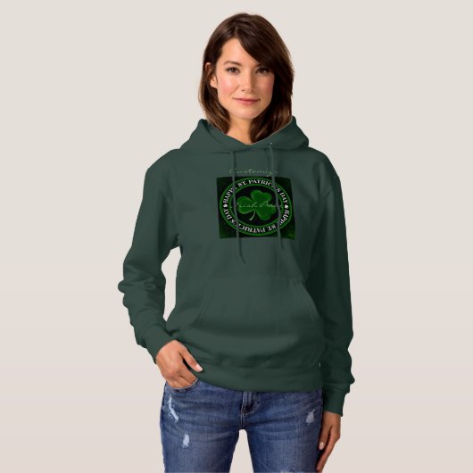 Grünes Kleeblatt St Patrick's Day Hoodie (Vorne ganz)