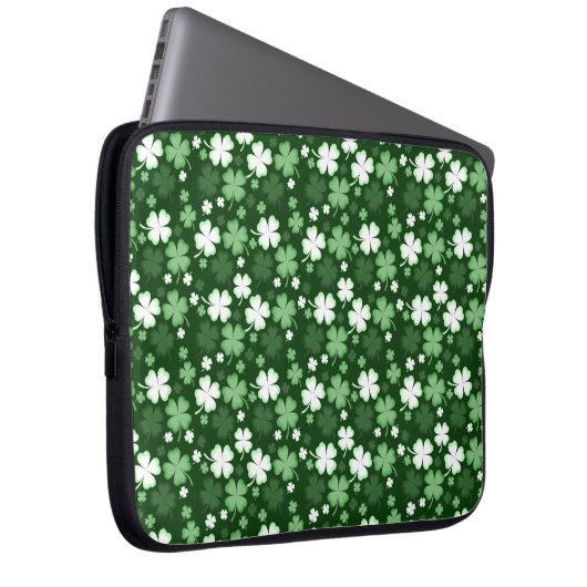 Grünes Kleeblatt, St. Patrick's Day Laptopschutzhülle (Vorne Rechts)