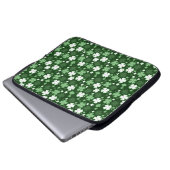 Grünes Kleeblatt, St. Patrick's Day Laptopschutzhülle (Vorne Knopf)