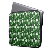 Grünes Kleeblatt, St. Patrick's Day Laptopschutzhülle (Vorderseite Links)