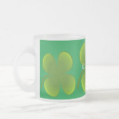 Grünes Kleeblatt St Patrick's Day Mattglastasse (Links)