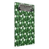 Grünes Kleeblatt, St. Patrick's Day Mini Klemmbrett (Schrägansicht)