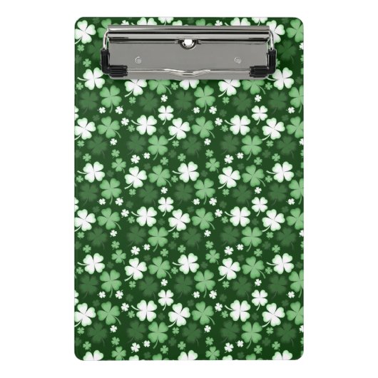 Grünes Kleeblatt, St. Patrick's Day Mini Klemmbrett (Vorderseite)