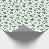 Grünes Kleeblatt St Patrick's Day Packpapier (Ecke)