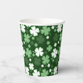 Grünes Kleeblatt, St. Patrick's Day Pappbecher (Rückseite)