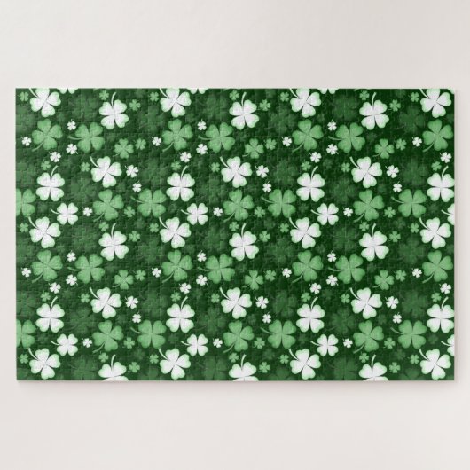 Grünes Kleeblatt, St. Patrick's Day Puzzle (Horizontal)