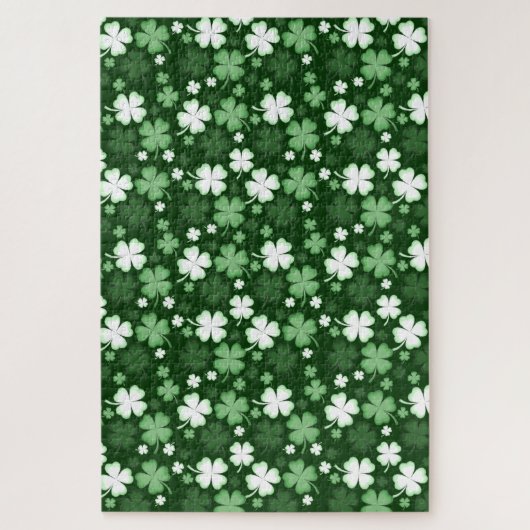 Grünes Kleeblatt, St. Patrick's Day Puzzle (Vertikal)