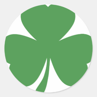 grünes Kleeblatt st. patrick's day Runder Aufkleber