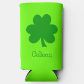 Grünes Kleeblatt St Patrick's Day Selters Dosenkühler (Vorderseite)