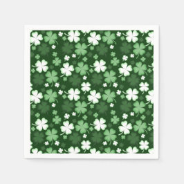 Grünes Kleeblatt, St. Patrick's Day Serviette