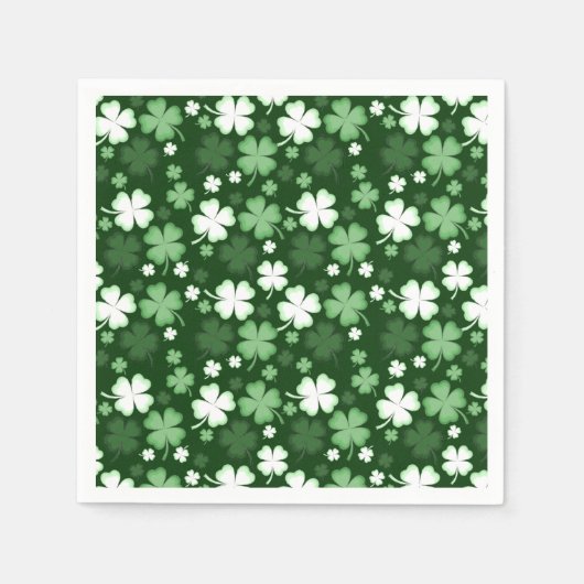 Grünes Kleeblatt, St. Patrick's Day Serviette (Vorderseite)