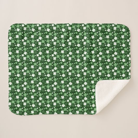 Grünes Kleeblatt, St. Patrick's Day Sherpadecke (Vorderseite (Horizontal))