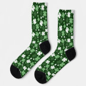 Grünes Kleeblatt, St. Patrick's Day Socken (Linkes Detail)