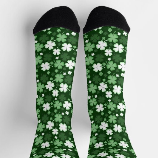 Grünes Kleeblatt, St. Patrick's Day Socken (Oben)