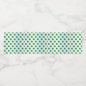 Grünes Kleeblatt St Patrick's Day Wasserflaschenetikett (Einzelnes Label)