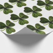Grünes Kleeblatt-Verpackungspapier Geschenkpapier (Ecke)