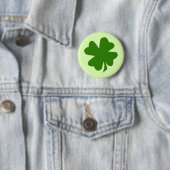 Grünes Kleeblatt vierblättriges Kleeblatt Button (Beispiel)