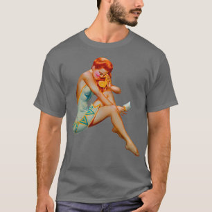Grünes Kleid Button nach oben T-Shirt