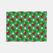 Grünes Klingeln pong Muster Fleecedecke (Vorderseite (Horizontal))