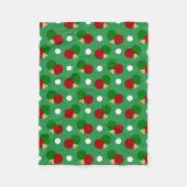 Grünes Klingeln pong Muster Fleecedecke (Vorderseite)