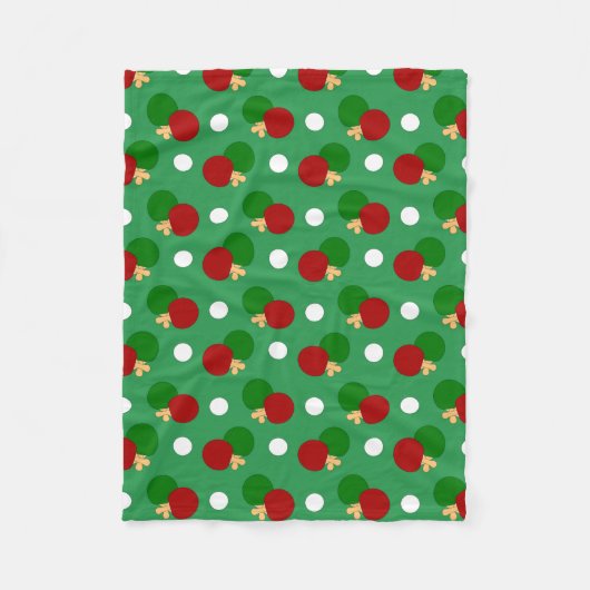 Grünes Klingeln pong Muster Fleecedecke (Vorderseite)