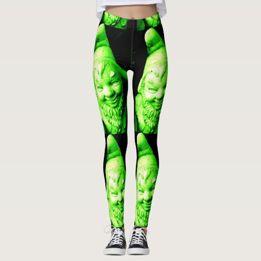 grünes Koboldschwarzes Leggings (Vorderseite)