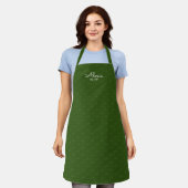 Grünes Kochen Schürze (Getragen)