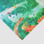 Grünes Koi-Tandempapier Seidenpapier (Ausschnitt)