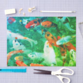 Grünes Koi-Tandempapier Seidenpapier (Handwerk)