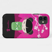Grünes Kokeshi - Glück Case-Mate iPhone Hülle (Rückseite (Horizontal))