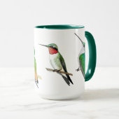 Grünes Kolibri-Mug Tasse (VorderseiteRechts)