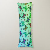 Grünes Krawatte-Farbstoff Schmetterling Druckkisse Seitenschläferkissen (Vorderseite Vertikal)