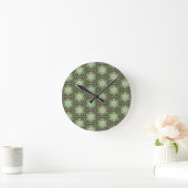 Grünes Kreis-Muster Runde Wanduhr (Zuhause)