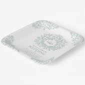 Grünes Kreissblatt zeichnend Mono-Hochzeit Pappteller (Gewinkelt)