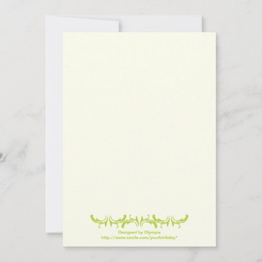 Grünes Kreuz Erste Kommunion Bestätigung Einladung (Rückseite)