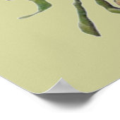 Grünes Kreuz mit rosa Blume Poster (Ecke)