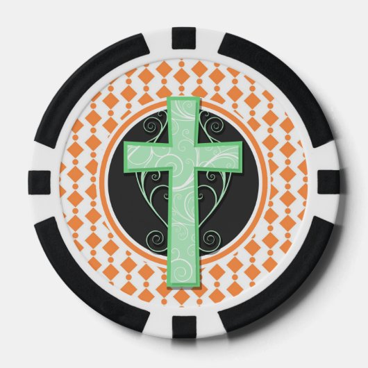 grünes Kreuz.png Pokerchips (Vorderseite)