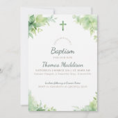 Grünes Kreuz und Grüntaufe Einladung (Vorderseite)
