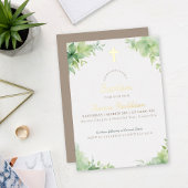 Grünes Kreuz und Grüntaufe Folieneinladung