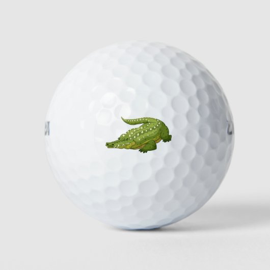 Grünes Krokodil Golfball (Vorderseite)