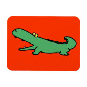 Grünes Krokodil Magnet (Horizontal)