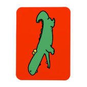 Grünes Krokodil Magnet (Vertikal)