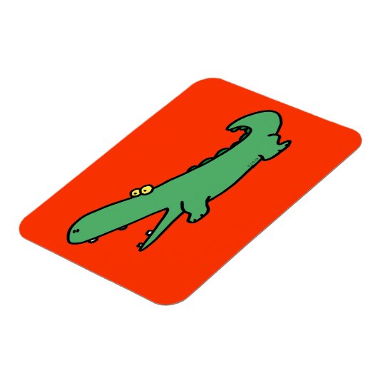 Grünes Krokodil Magnet (Linke Seite)