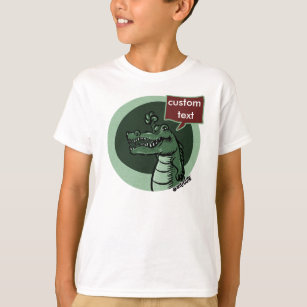 grünes Krokodil nach eigenem Text T-Shirt