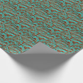 Grünes Kupfer Textur Geschenkpapier (Ecke)