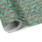 Grünes Kupfer Textur Geschenkpapier (Rolleneckpunkt)