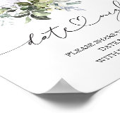 Grünes Kürbis-Herbst-Date-Night-Glas-Schild Poster (Ecke)