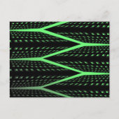 Grünes Lasermuster Postkarte (Vorderseite)