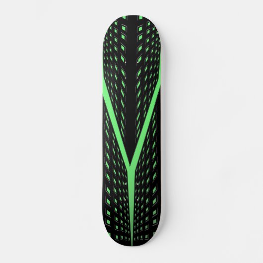 Grünes Lasermuster Skateboard (Vorderseite)