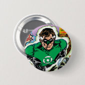 Grünes Laternen-Fliegen Button (Vorne & Hinten)